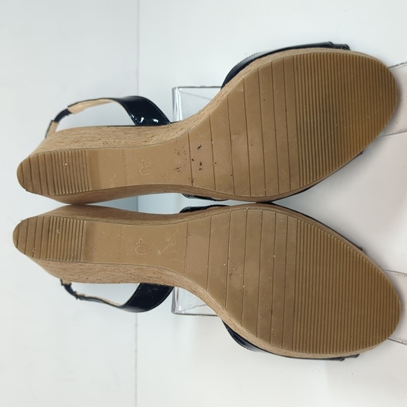 L.K. Bennett Adelia swingback cork wedge platform shoes women size 9.5 EU 40 - Picture 10 of 16